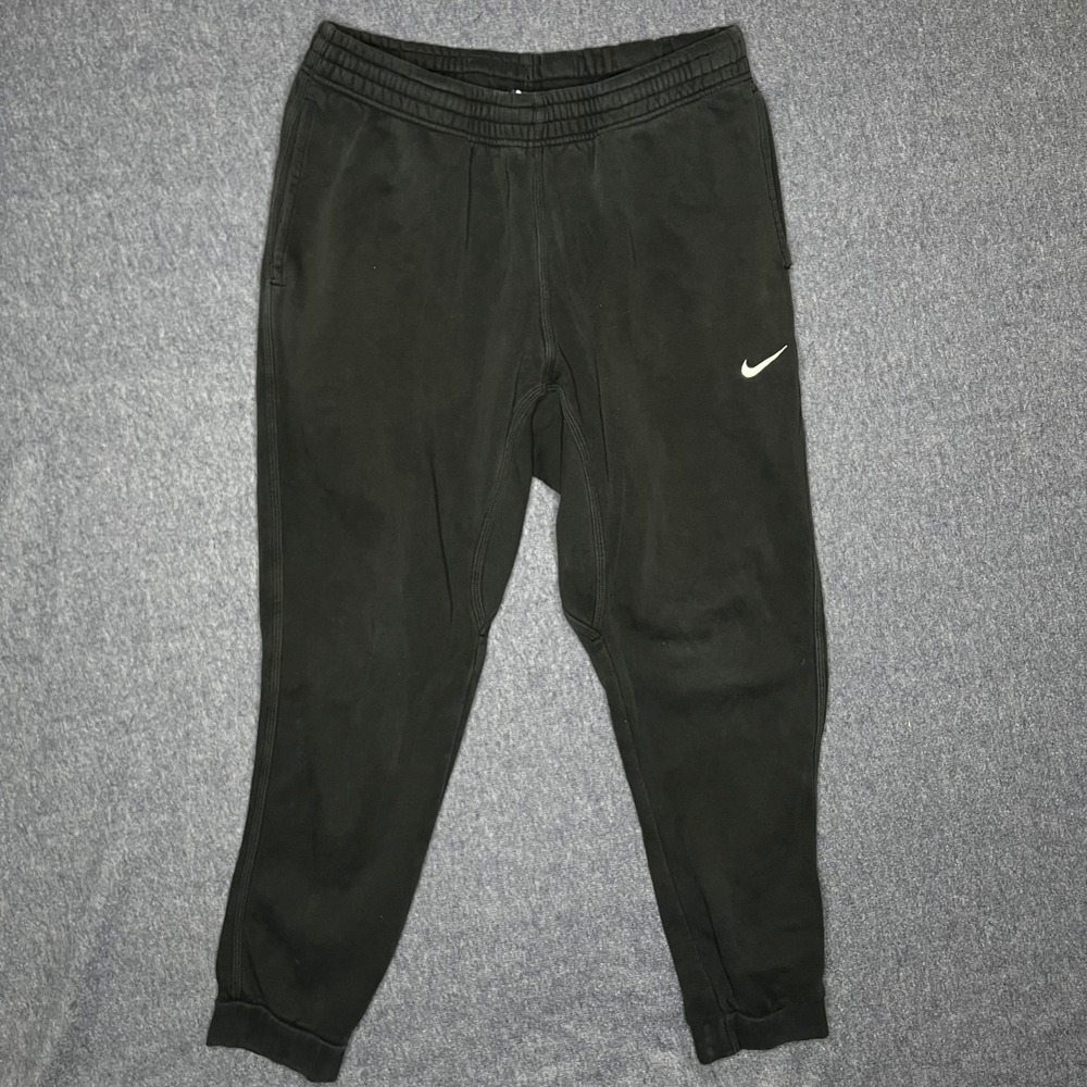 Nike Mens Club Fleece Joggers Black Sweatpants XL Embroidered Swoosh Logo